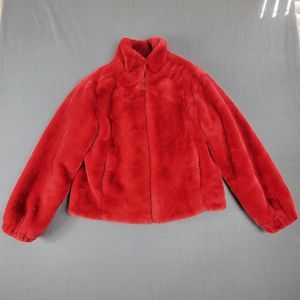 Sanctuary Women's Sami Faux-Fur Jacket Red Size Unknown Measurements In Photos